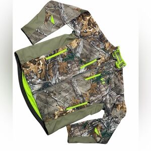 Under Armour Men’s ColdGear Infrared Camo Puffer Jacket with Neon Green Trim